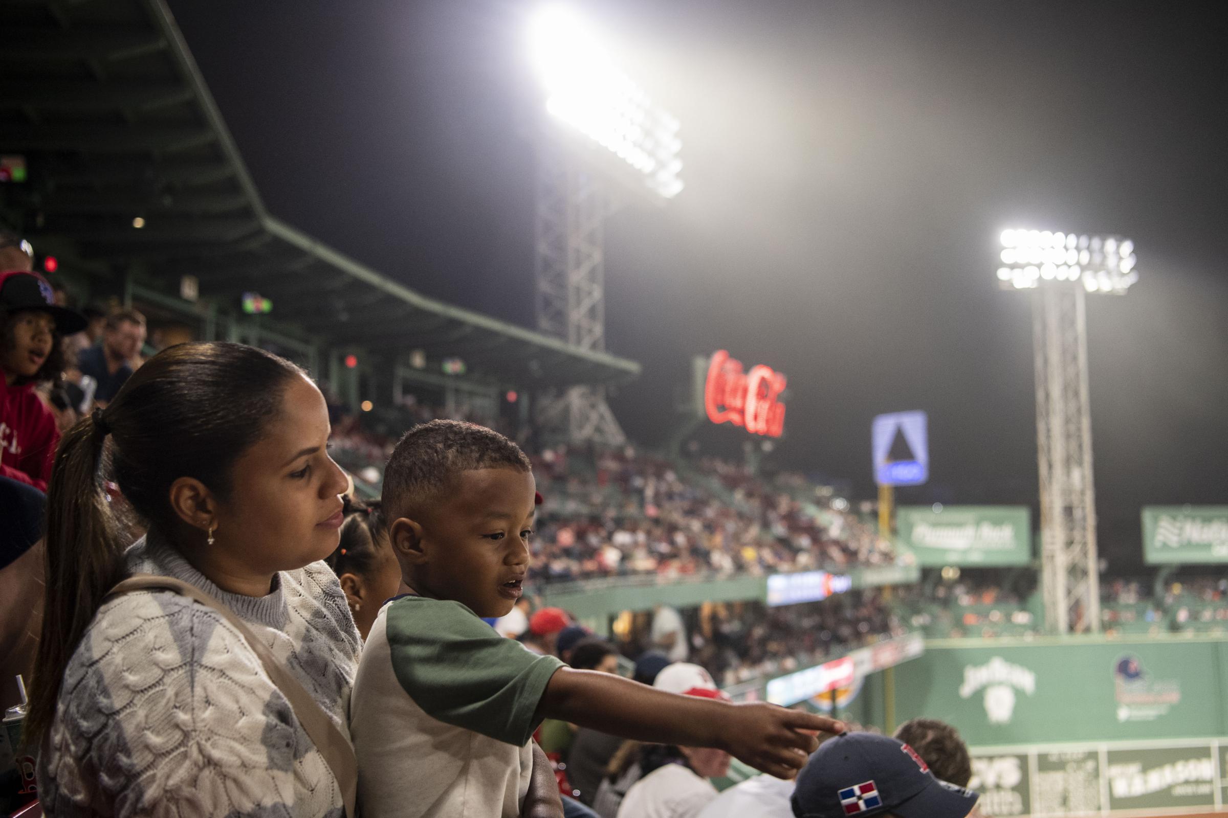 Fenway Park - August 29, 2023, Boston, MA:Fans from the Dominican...