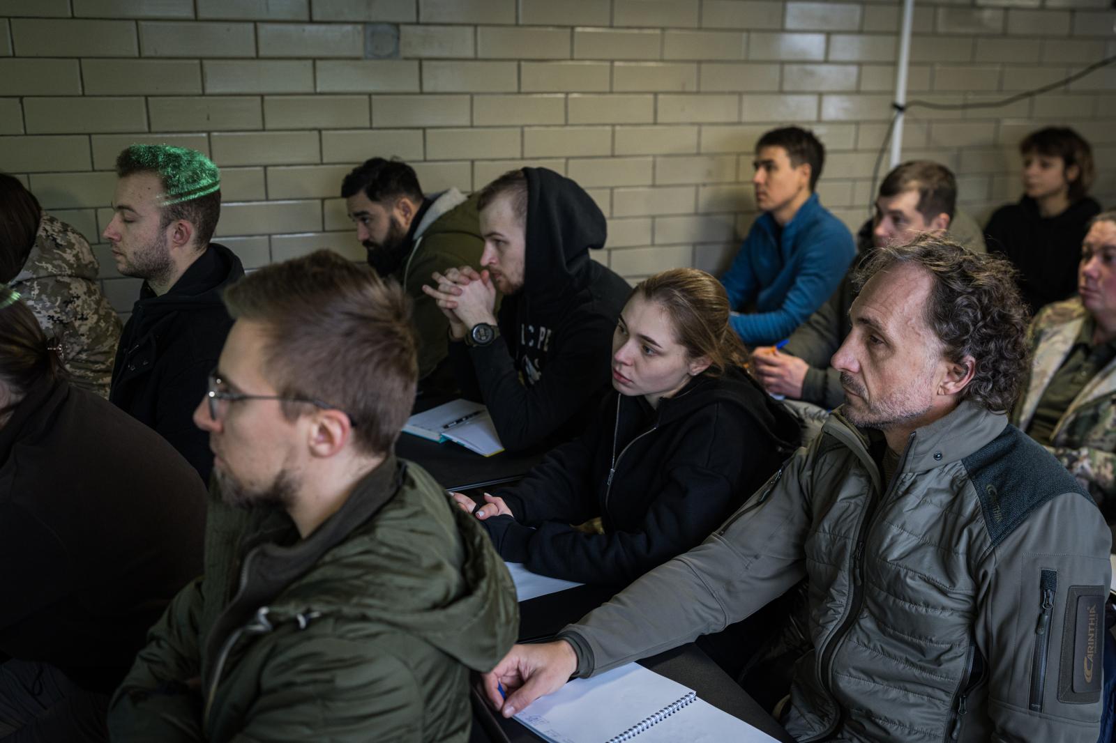 Ukraine: Second year of war - KYIV, UKRAINE - MARCH 13: Members of the Hospitallers Ukraine paramedic battalion during a...