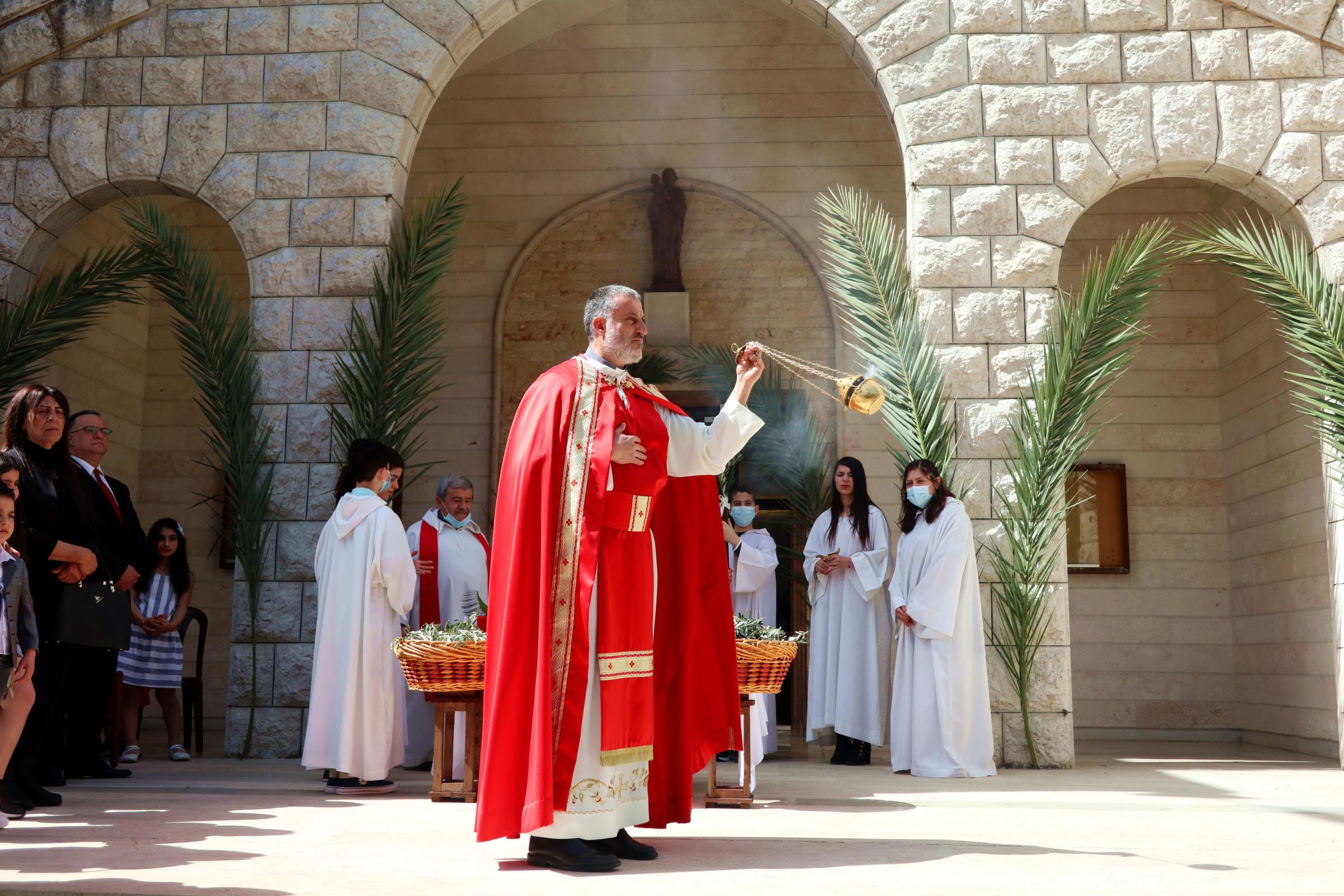 Libano - Lebanon - Palm Sunday celebration at St Joseph christian church in...