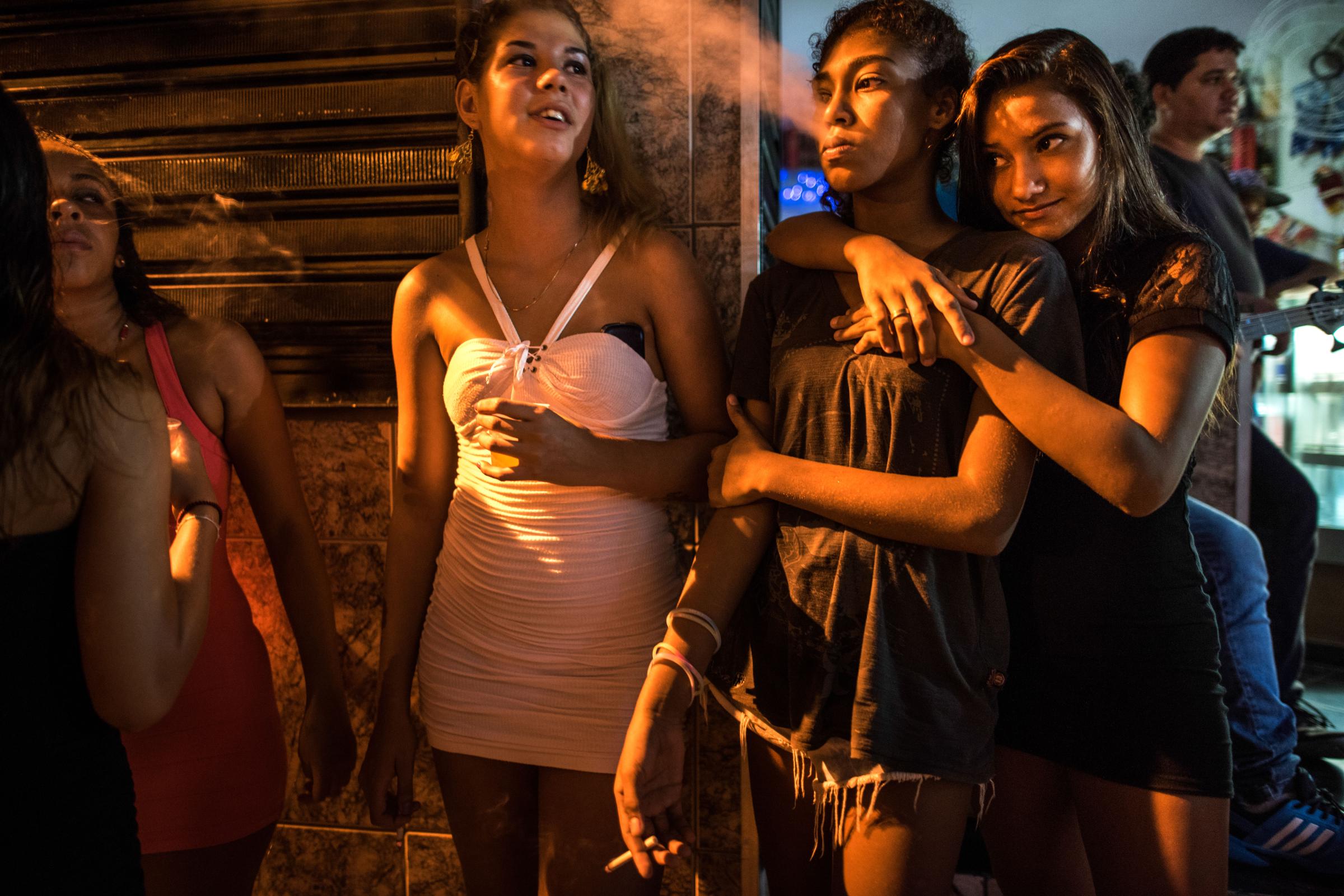 Portfolio - Young girls, most under age, drink and party at a small...
