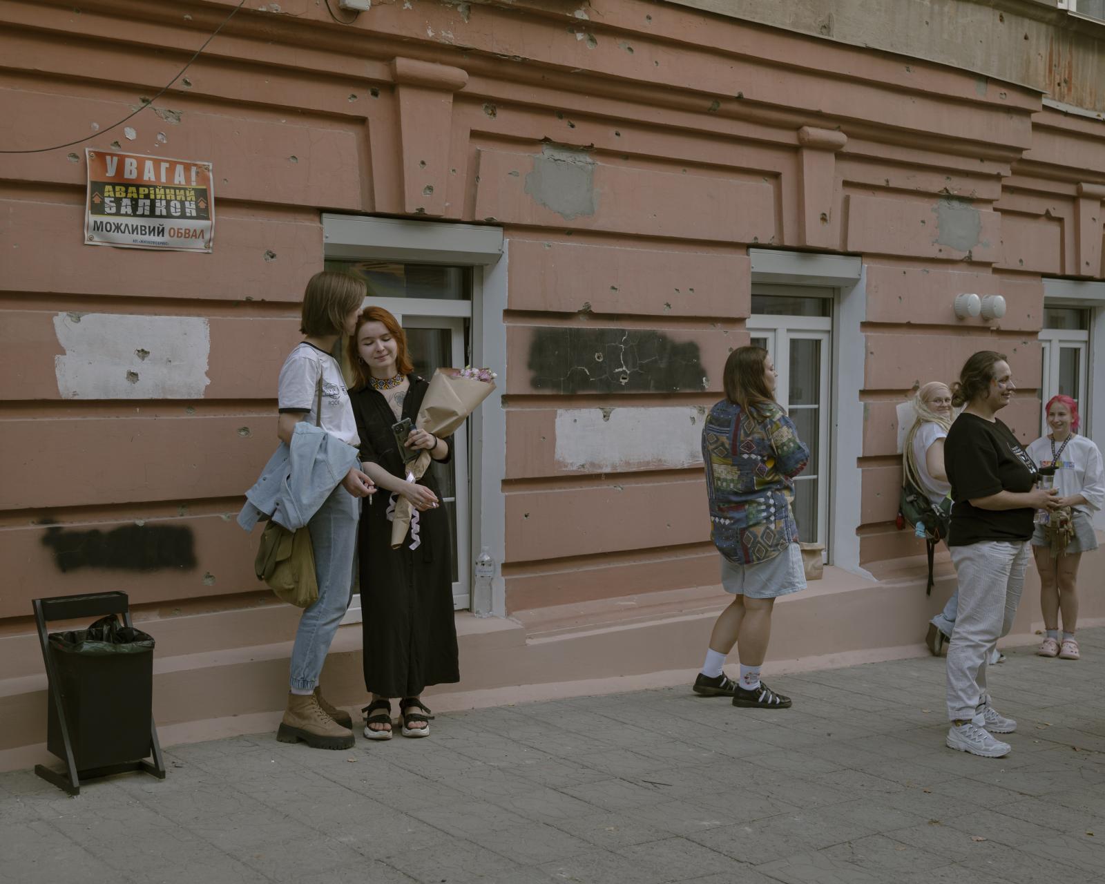 The eastern Ukrainian city of K...their love for each other here.