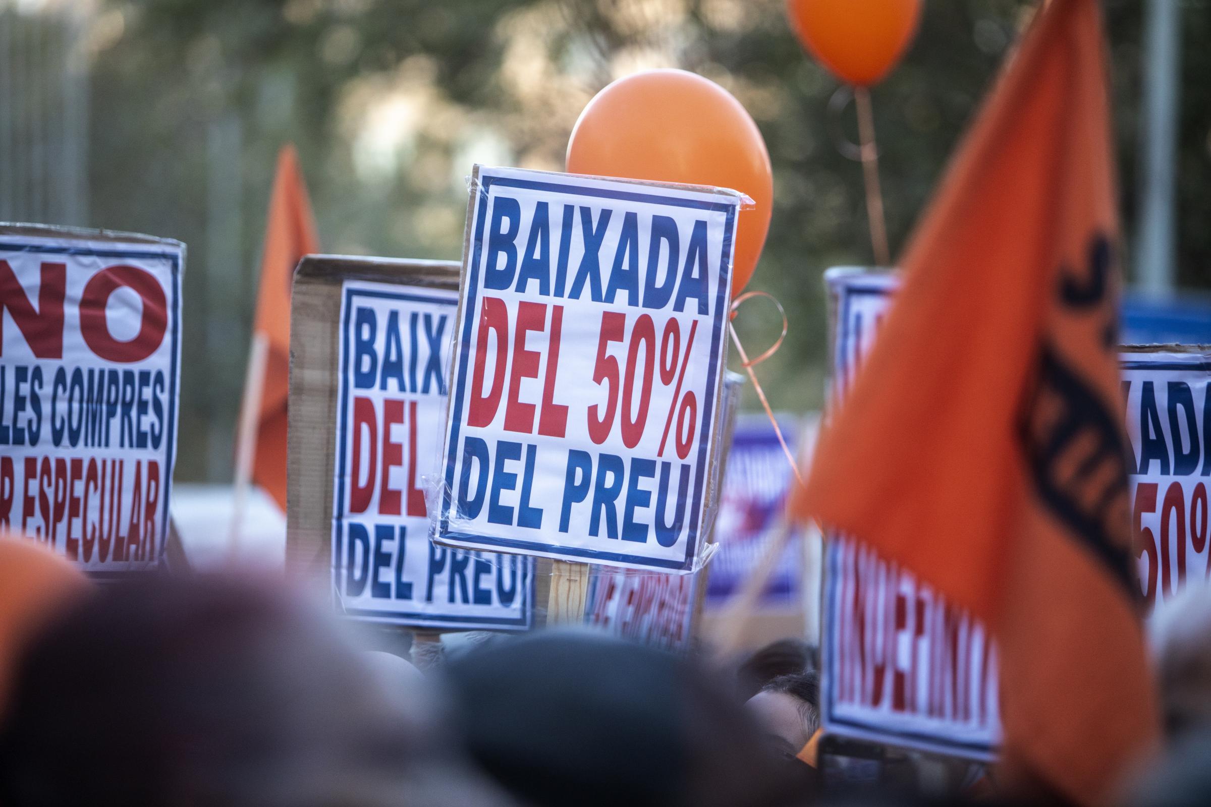 A historic demonstration against unattainable rental prices collapses Barcelona