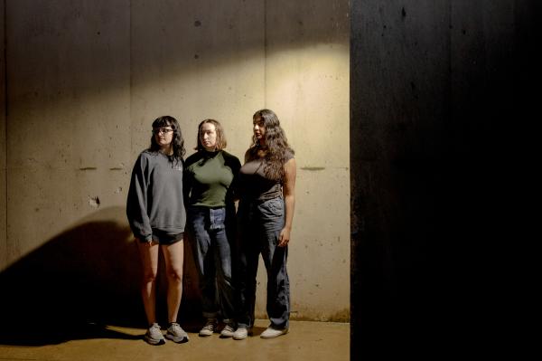 Image from Portraits - From left, Nicola Wood, Katie Robertson and Sohaila Ammar...