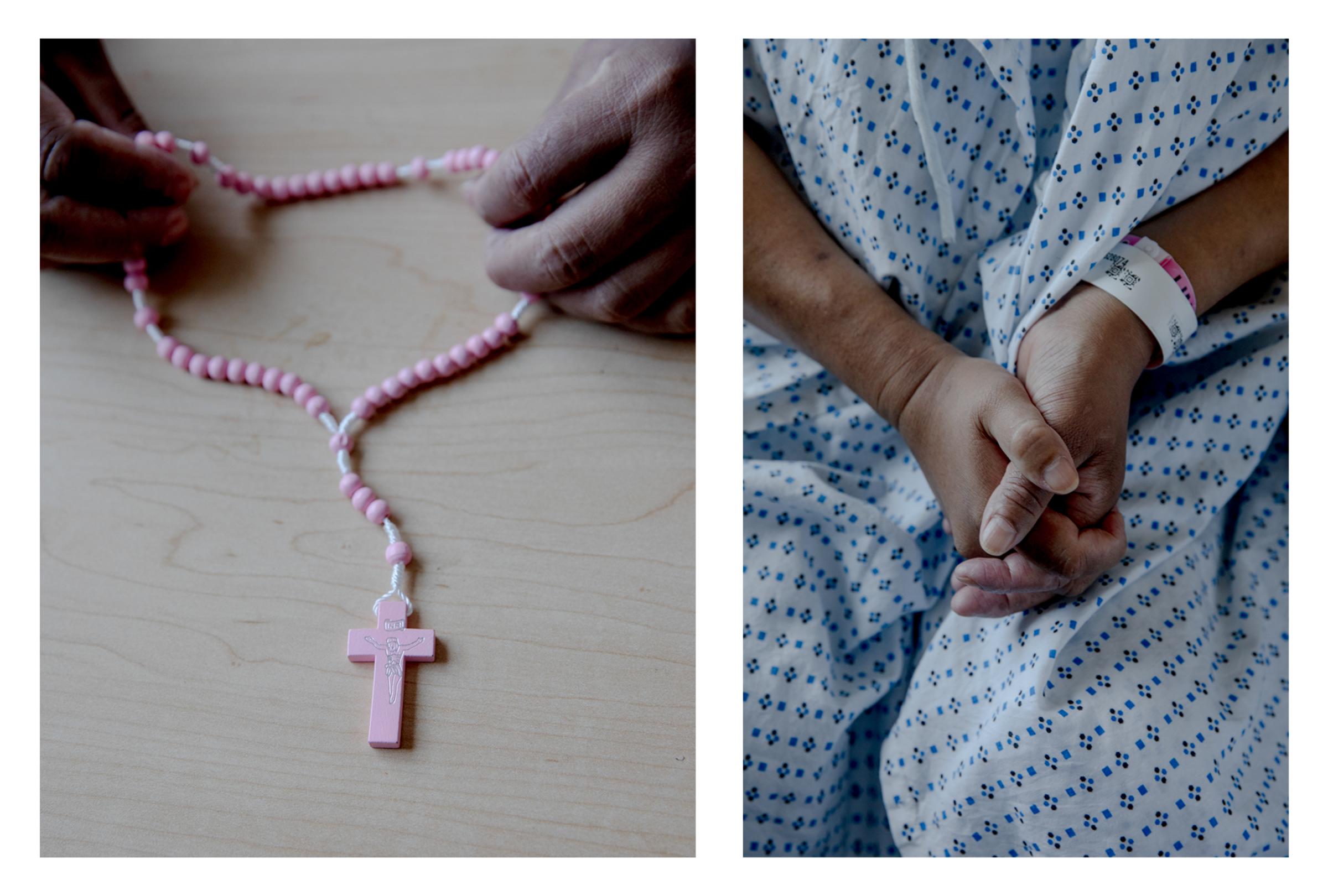Recent Assignment - Maria, who is Catholic, holds a rosary that she keeps in...