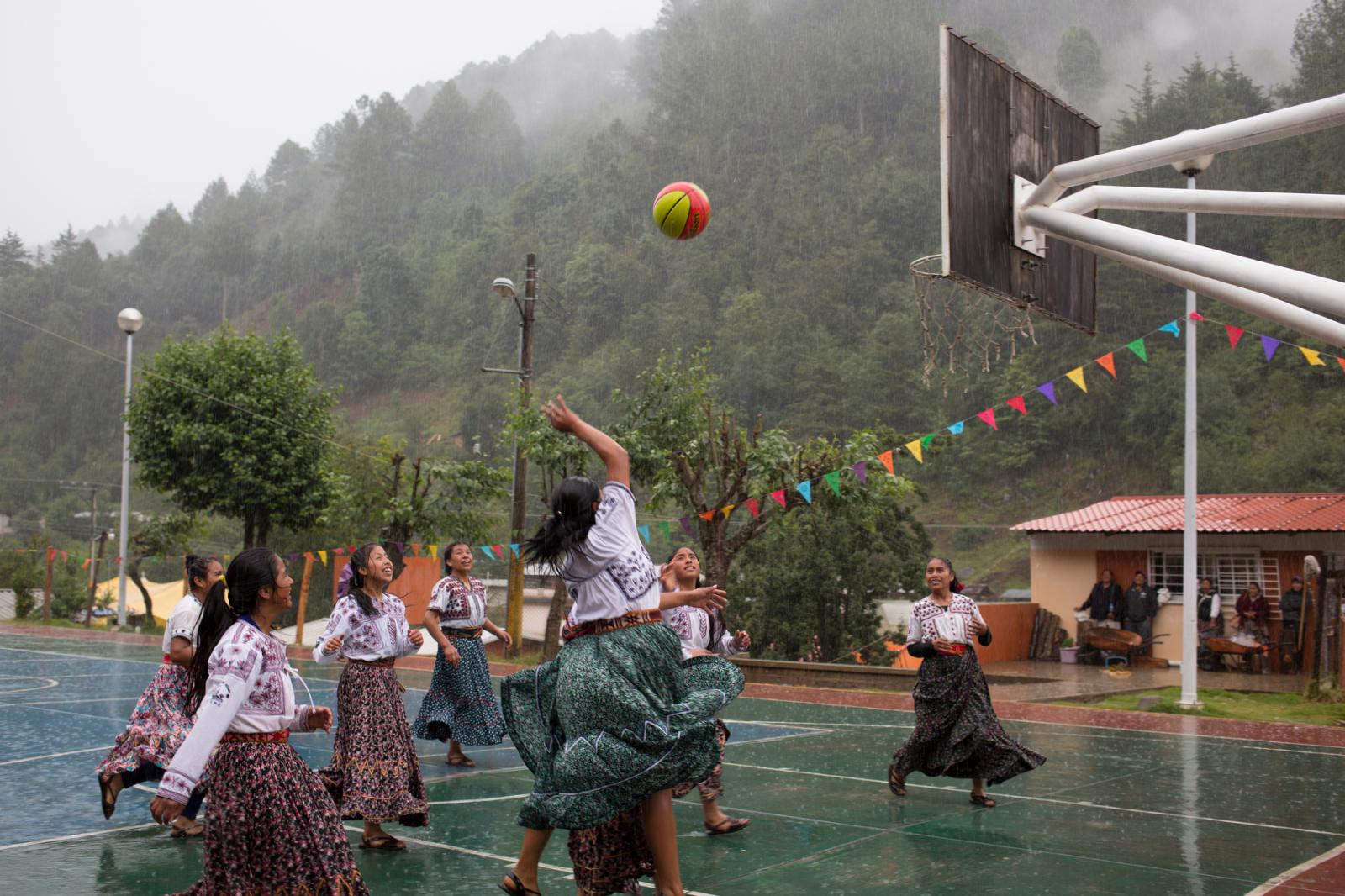 Image from Basketball in the Sierra Norte of Oaxaca - Team Gubby plays against Las Combinadas de Tlahui during...