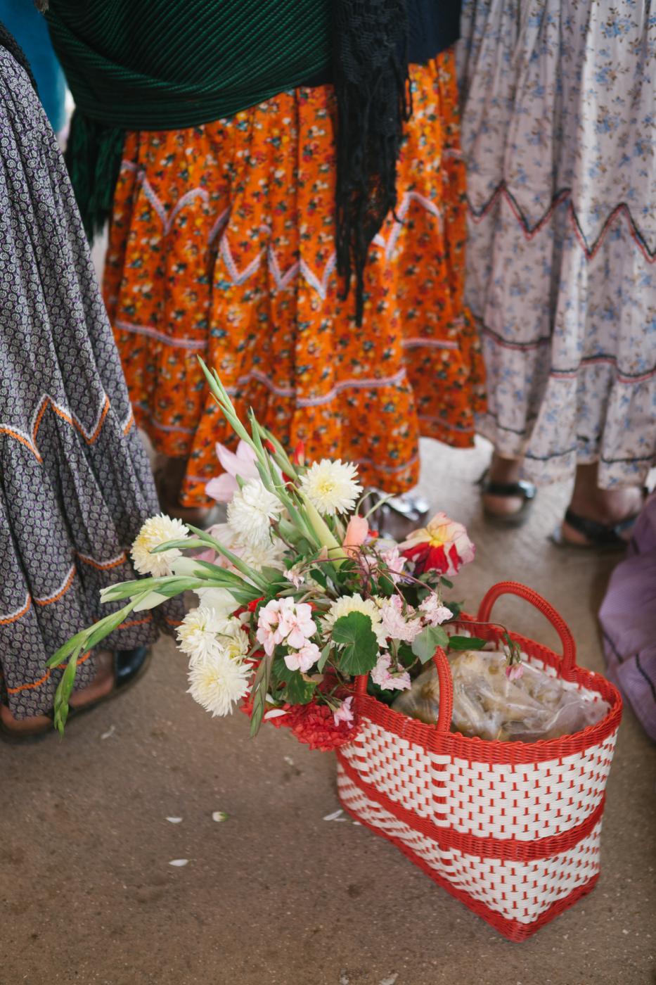 Image from Basketball in the Sierra Norte of Oaxaca - A basket of flowers in Santa Maria Tlahuitoltepec, Mexico...