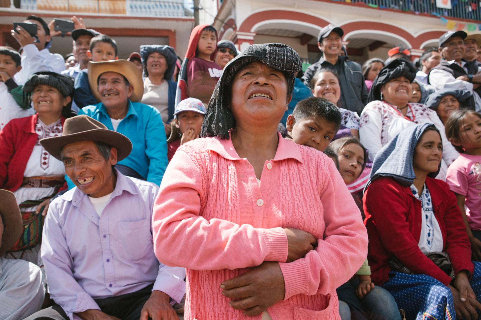 Image from Basketball in the Sierra Norte of Oaxaca - People gather around to watch bull riding or jaripeo...
