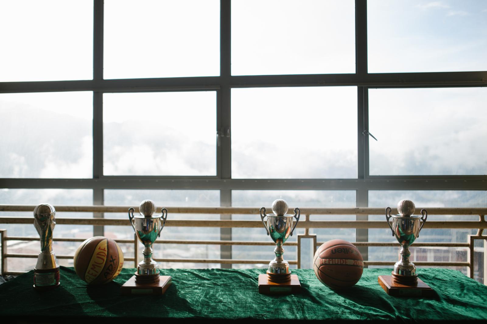 Image from Basketball in the Sierra Norte of Oaxaca - Silver cups won the previous year of the Copa Mixe...
