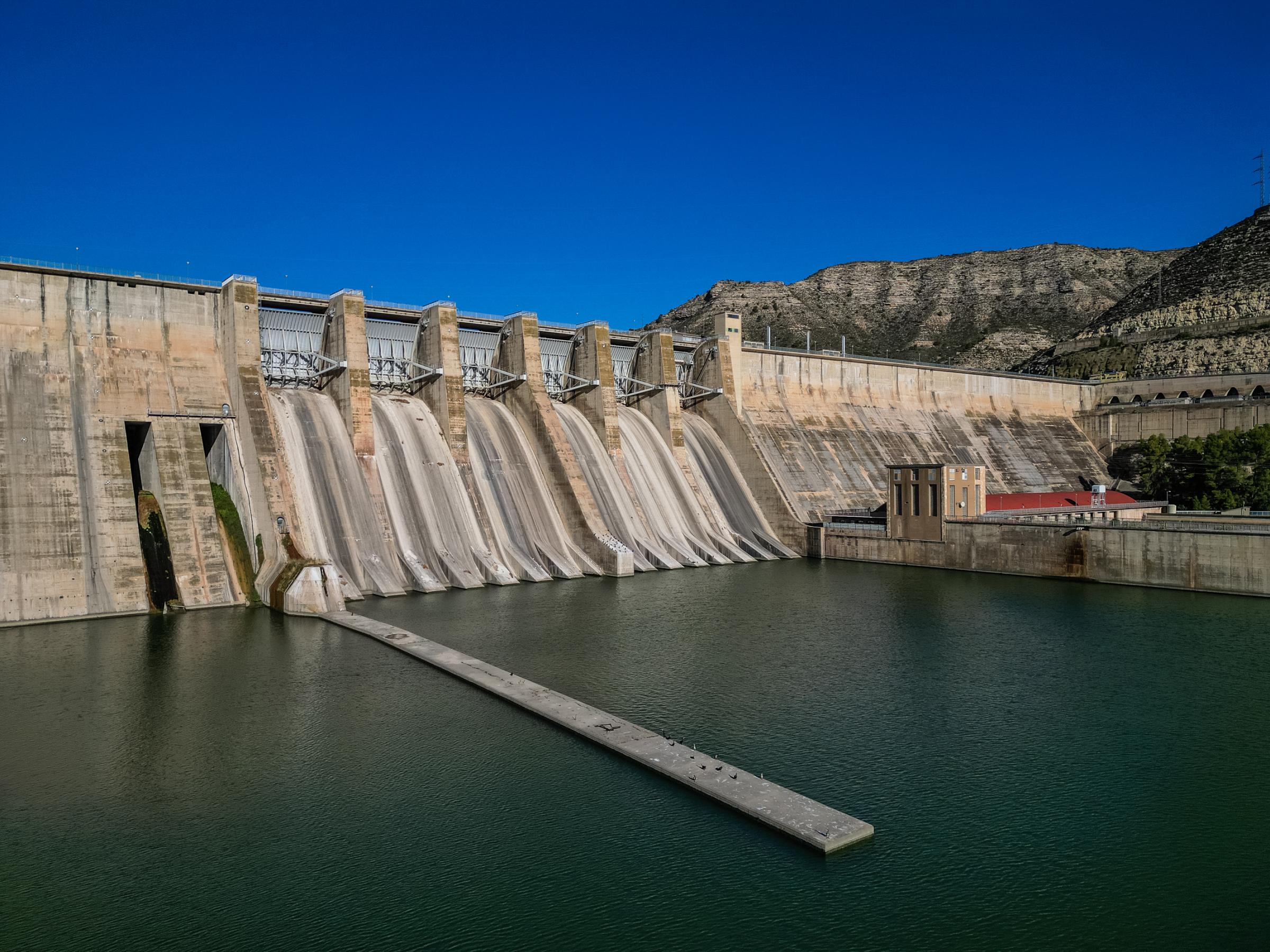 Spain's Drought Threatens Electricity Production At Mequinenza Plant - MEQUINENZA, SPAIN - NOVEMBER 05: Hydroelectric Power...