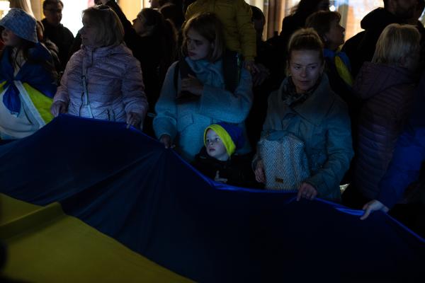 Barcelona Commemorates One Year Anniversary Of War In Ukraine