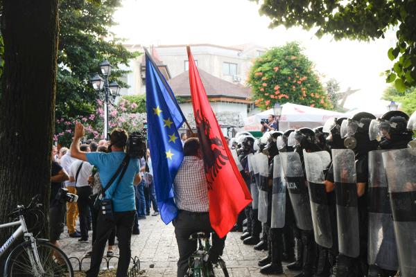 Opposition Protest, Shkodër | Buy this image