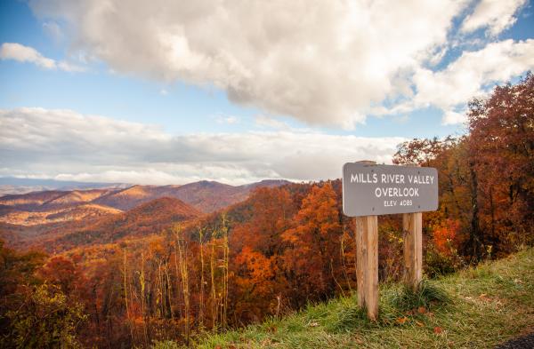 Traveling the Blue Ridge Parkway in North Carolina in Fall | Buy this image