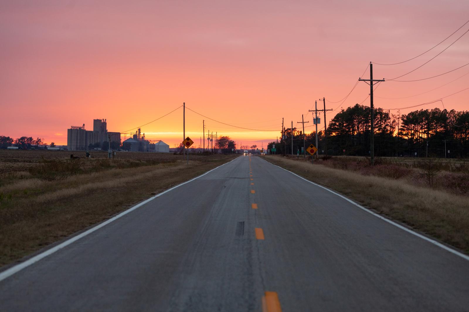 American South at Sunset in the Delta