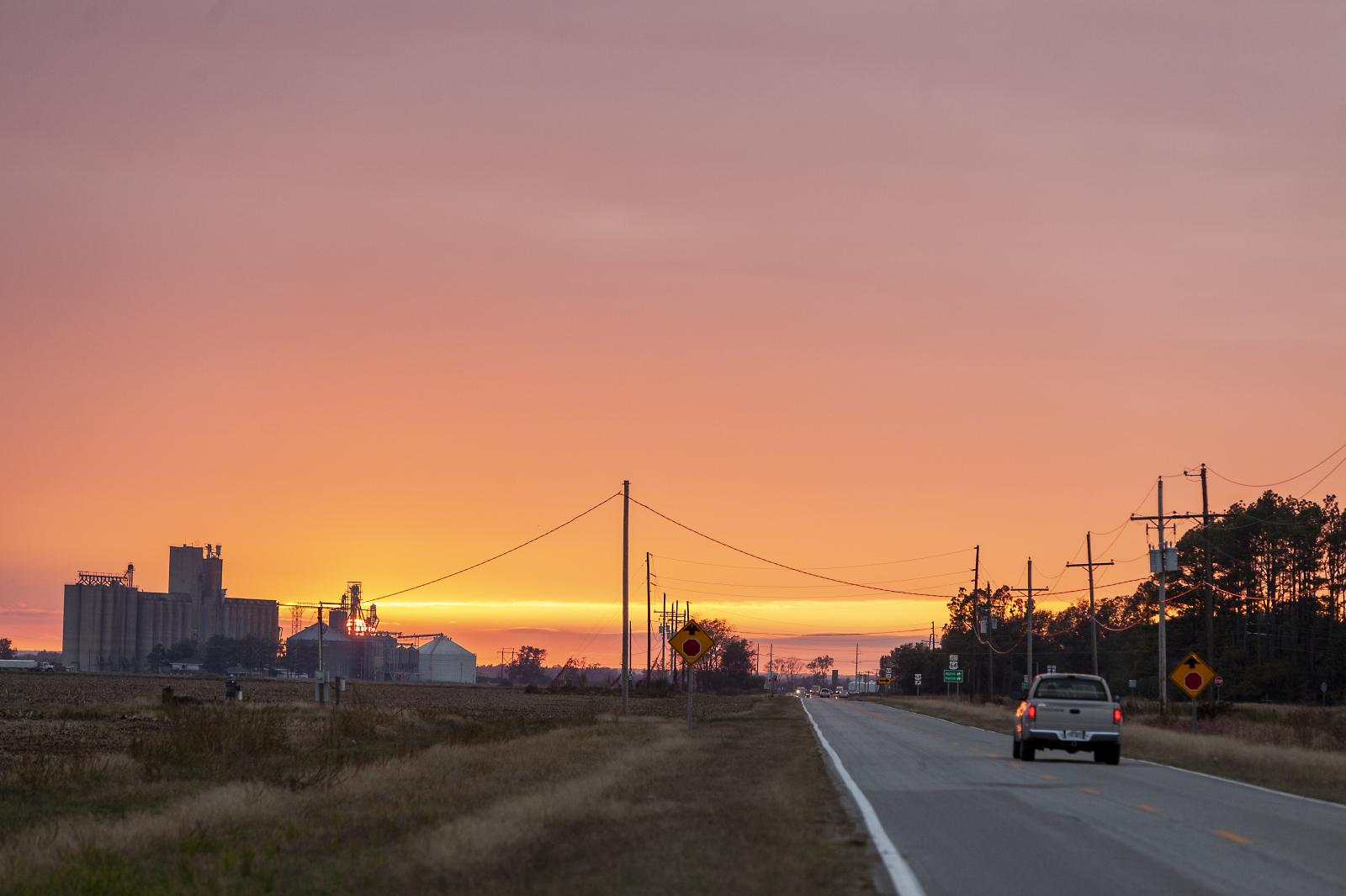 Sunset in the Rural American South