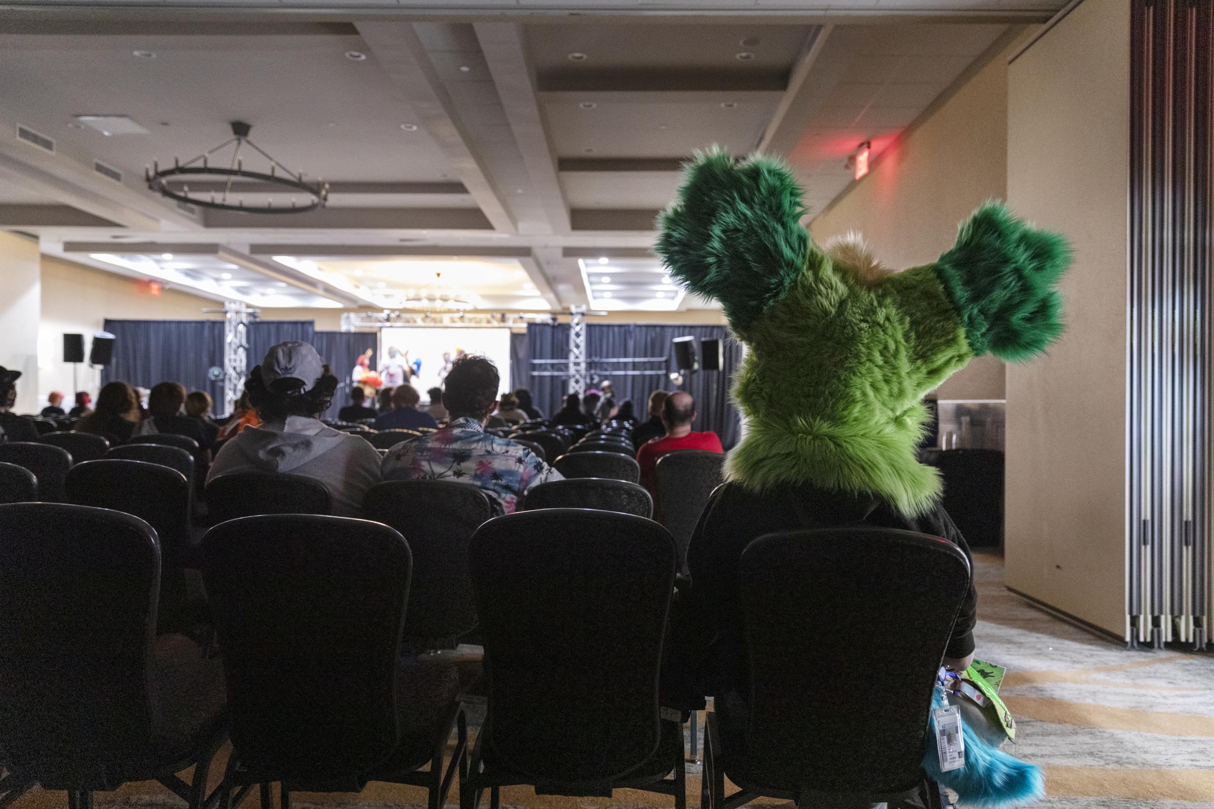 Furry Fandom - Games were held in the main hall with furries competing in silly games.