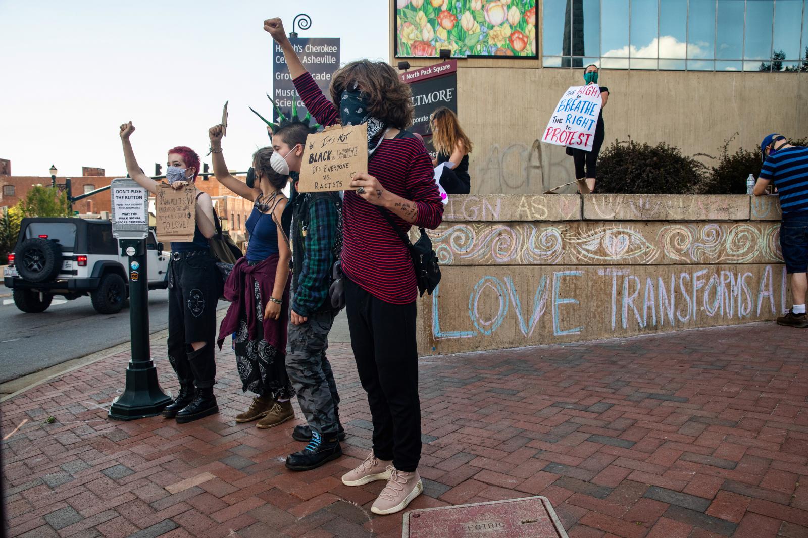 Image from Street - Asheville, NC Downtown race protests June 2020