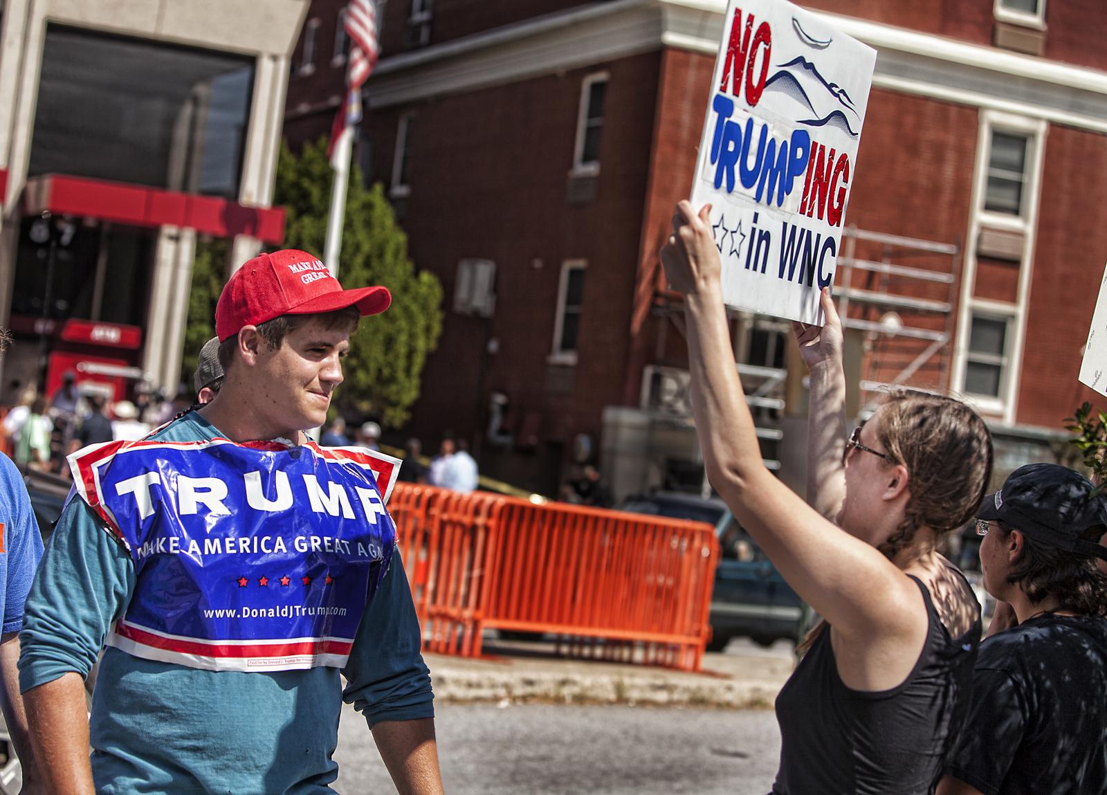 Street - Asheville, NC Trump Rally September 2016