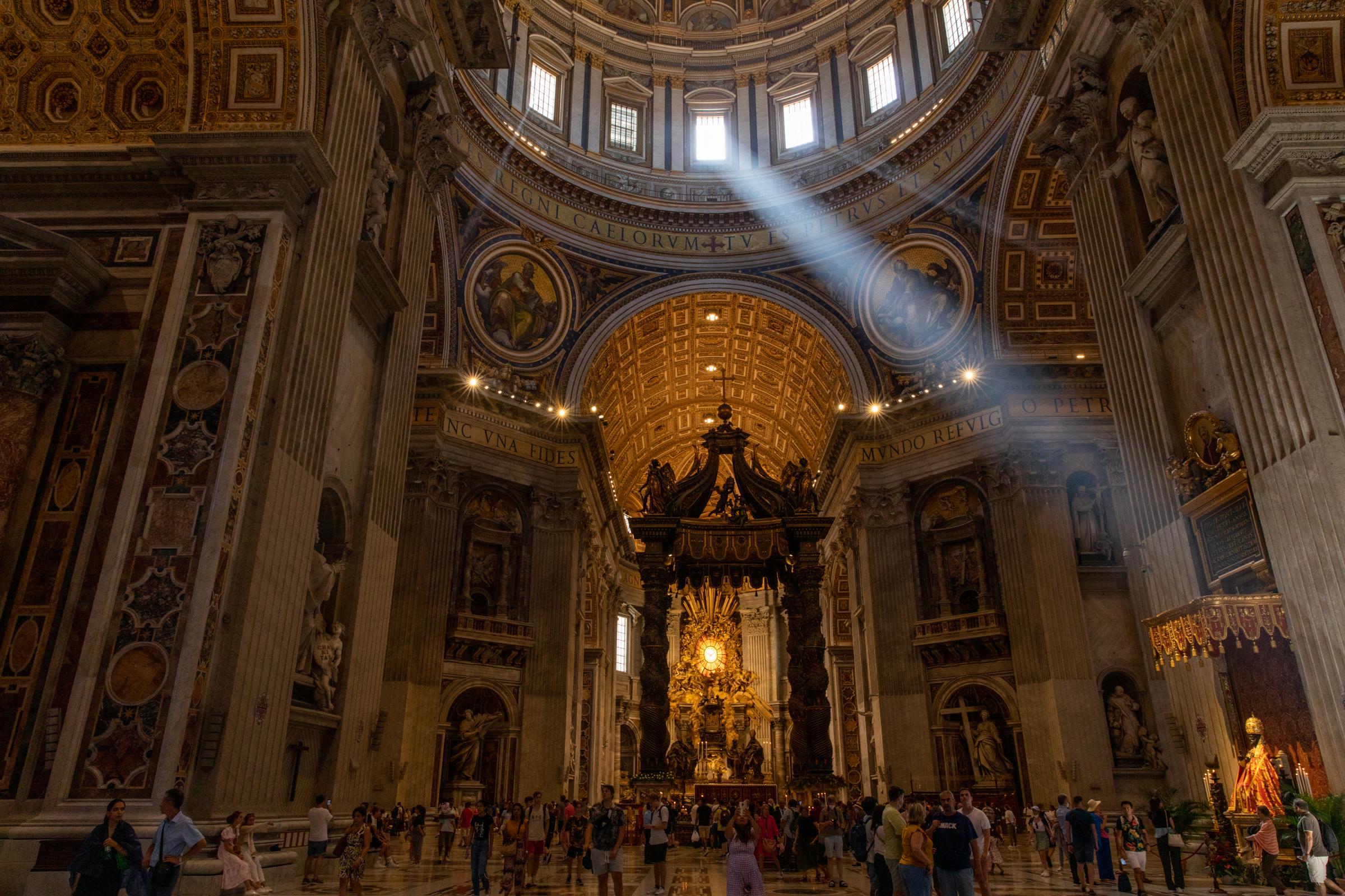 That Bad Boy Rome - A First-timer's Perspective - Light filters inside the chapel at St. Peter&#39;s Basilica.