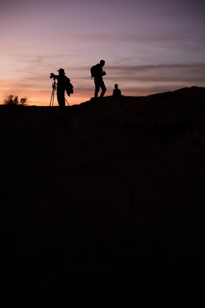 Photographer Silhouettes at Sunset