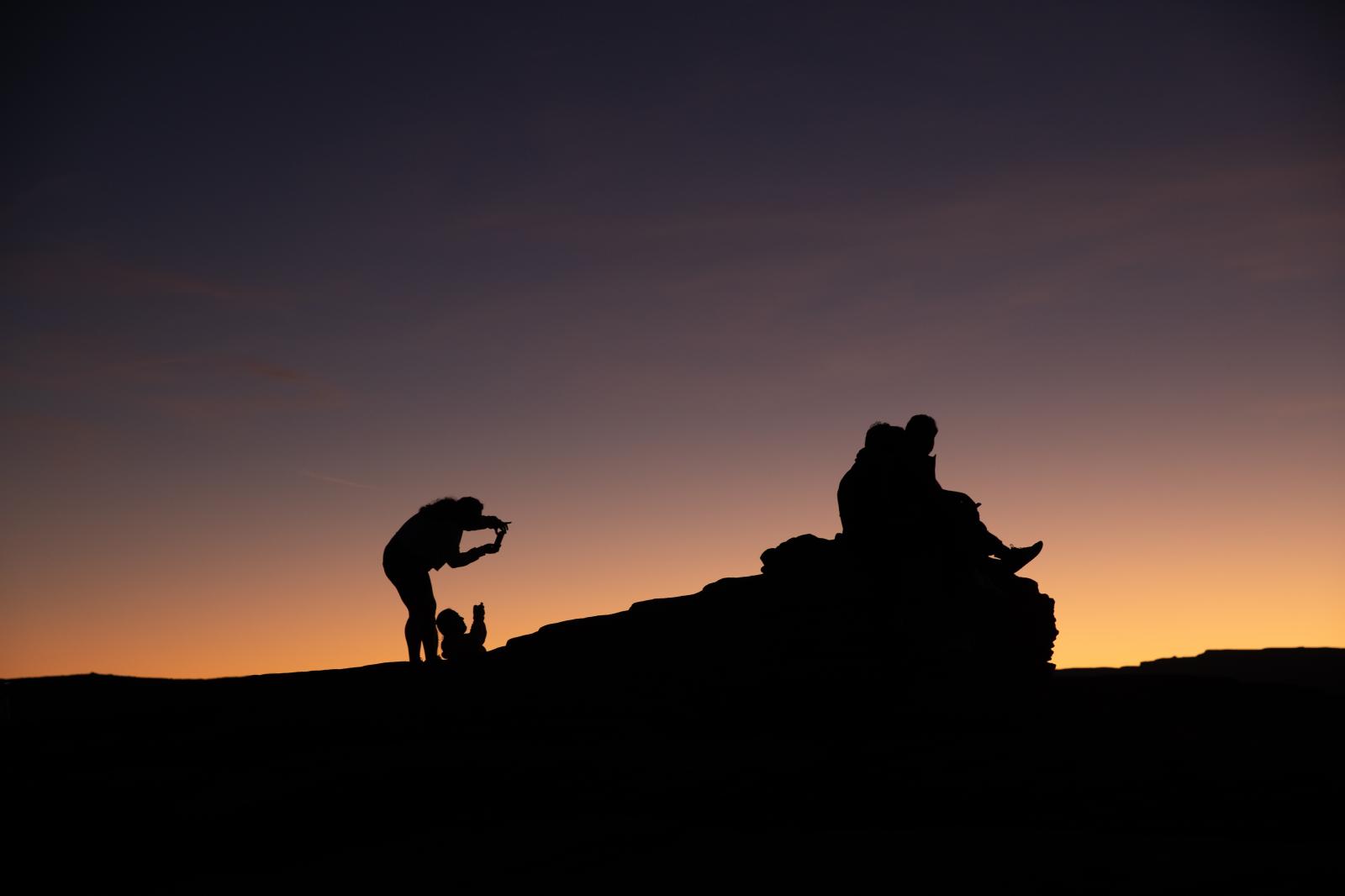 Sunset Silhouettes at Horseshoe Bend