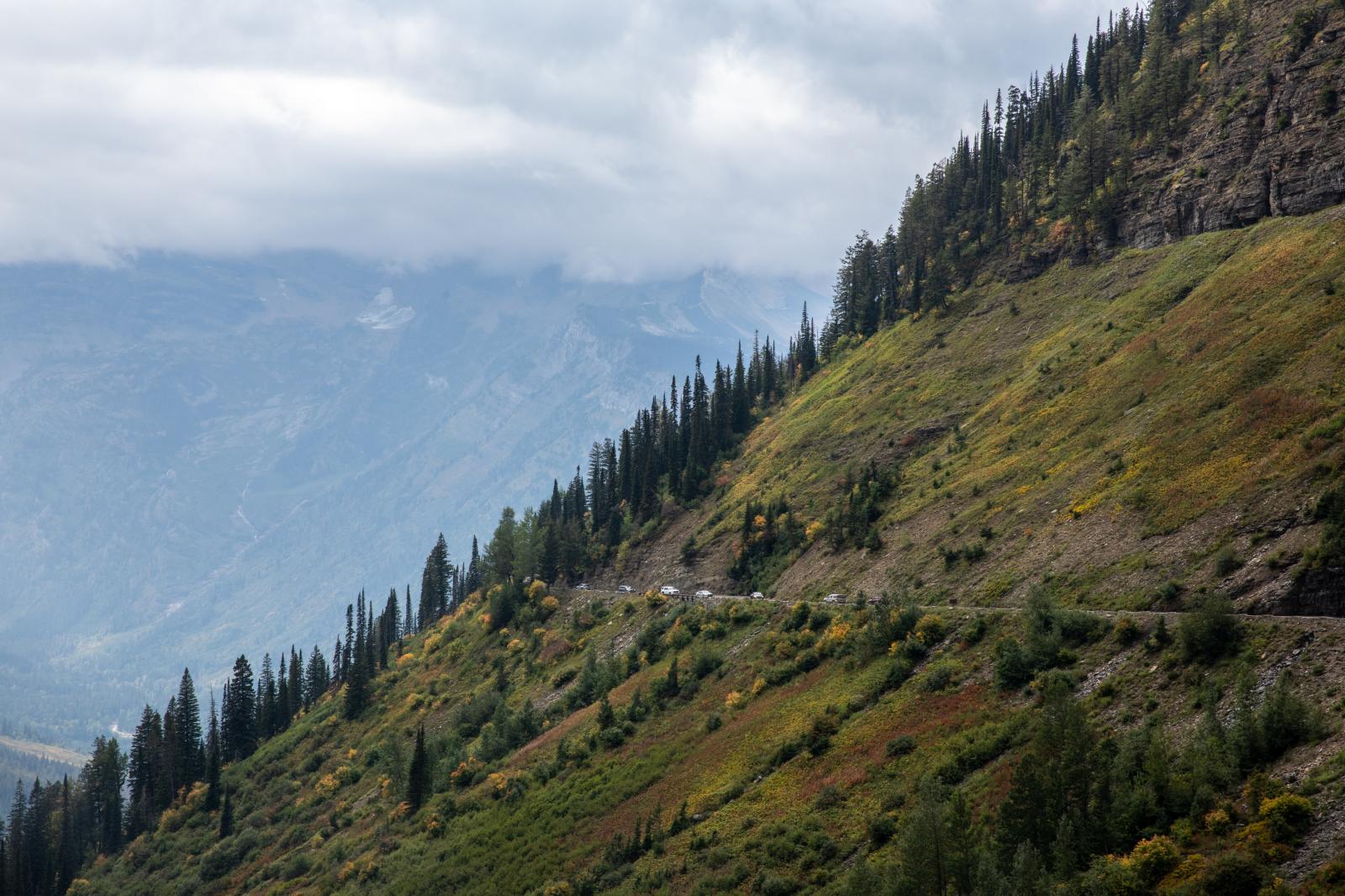 Driving the Going to the Sun Road in Glacier National Park