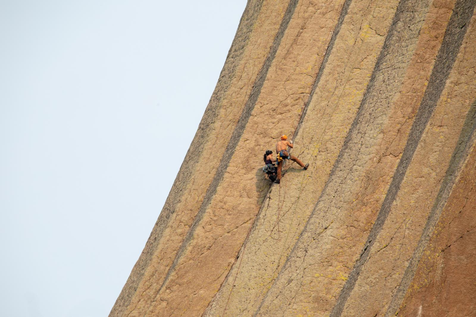 Climbing Devil's Tower National Monument