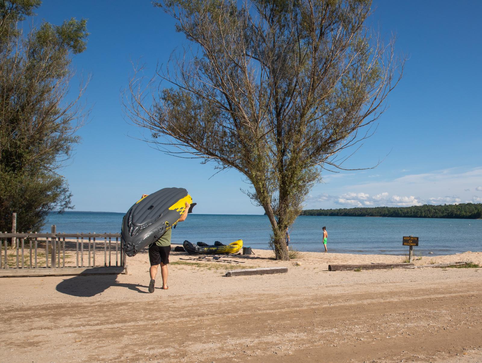 Canoeing on Lake Huron