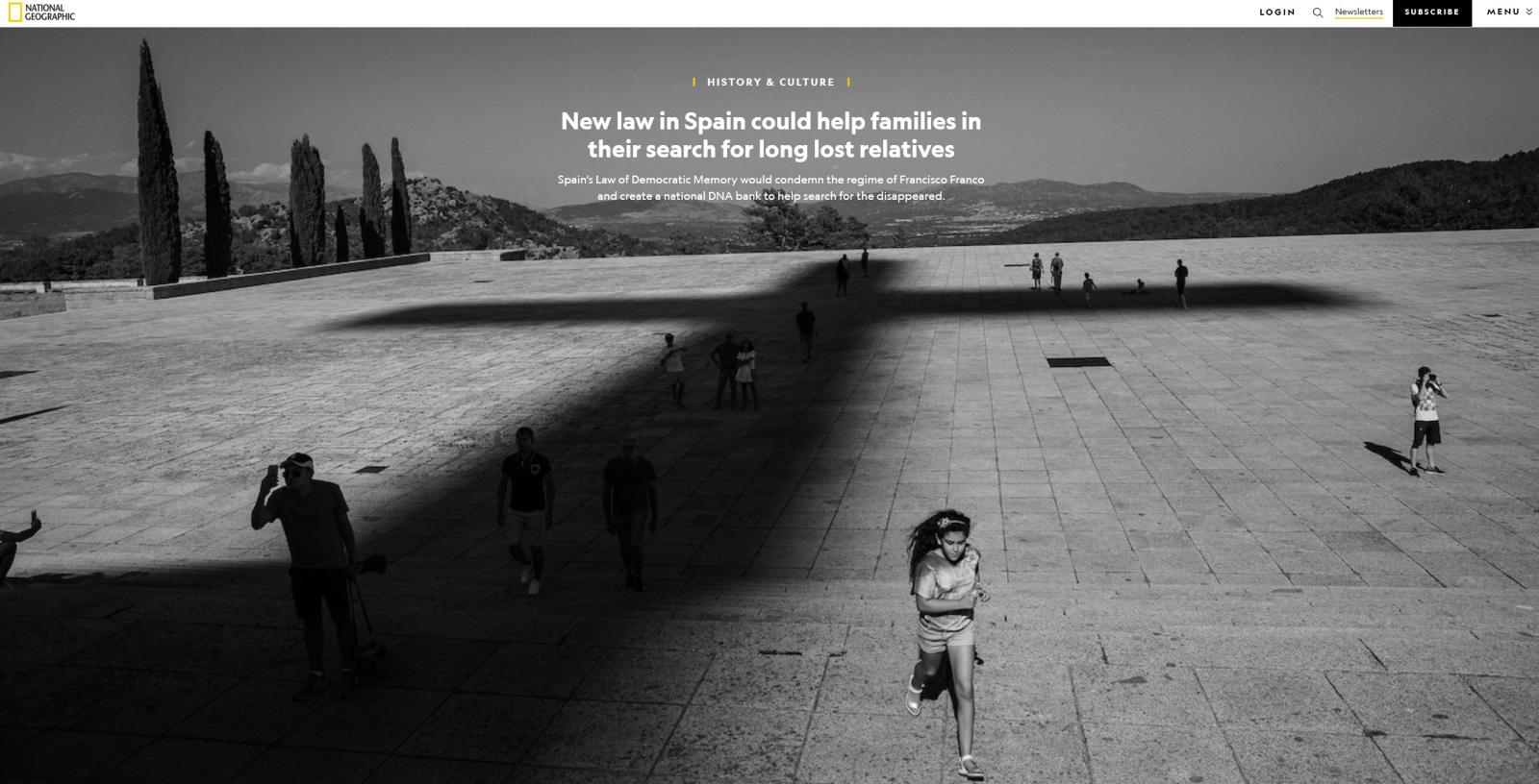 Thumbnail of NATGEO:  New law in Spain could help families in their search for long lost relatives?
