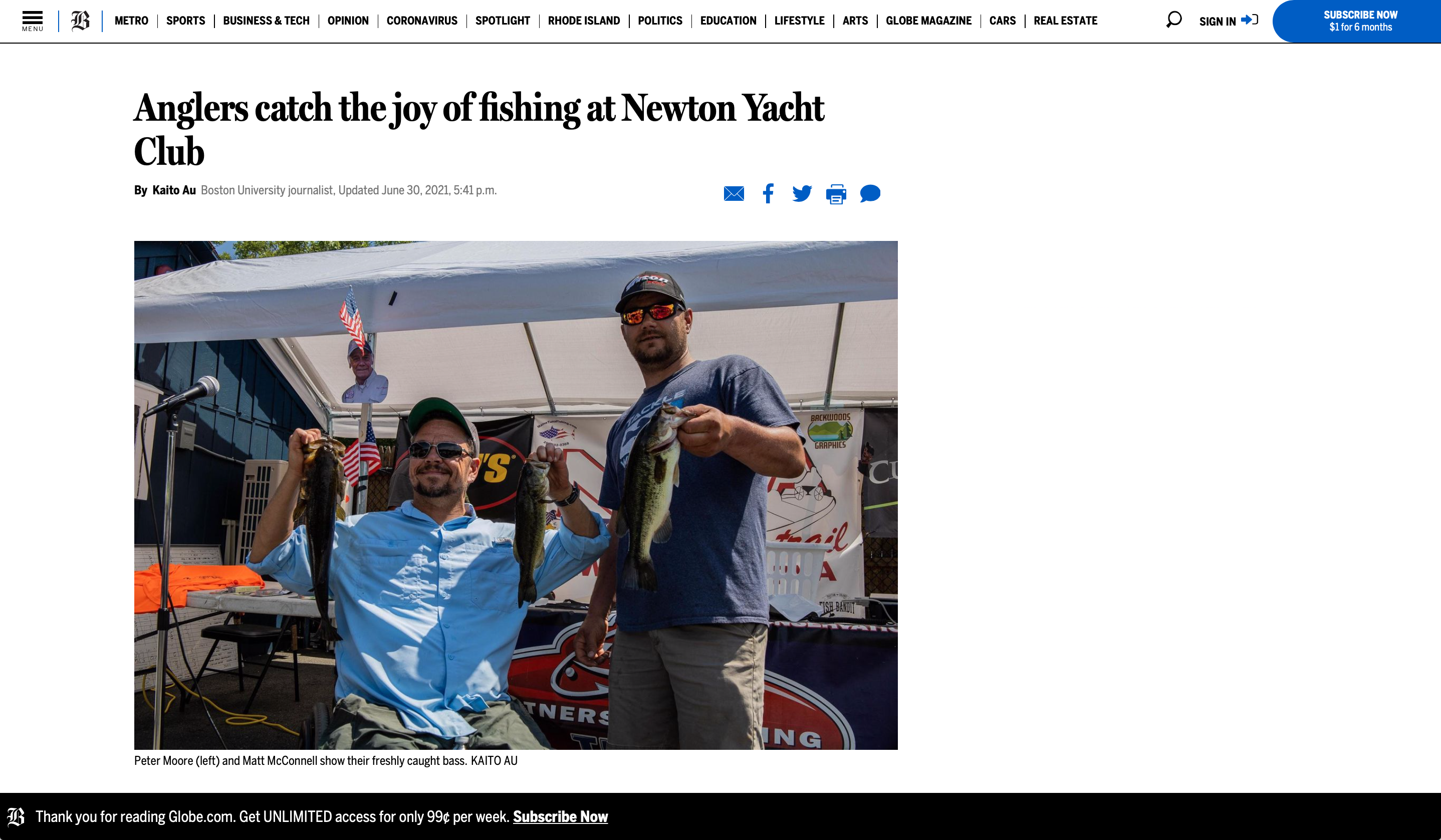 Image from Writing - Click for story -> ​ Anglers catch the joy of fishing...