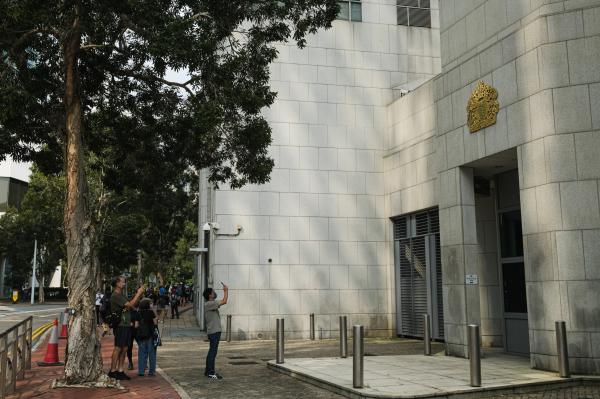People take photos outside British embassy | Buy this image