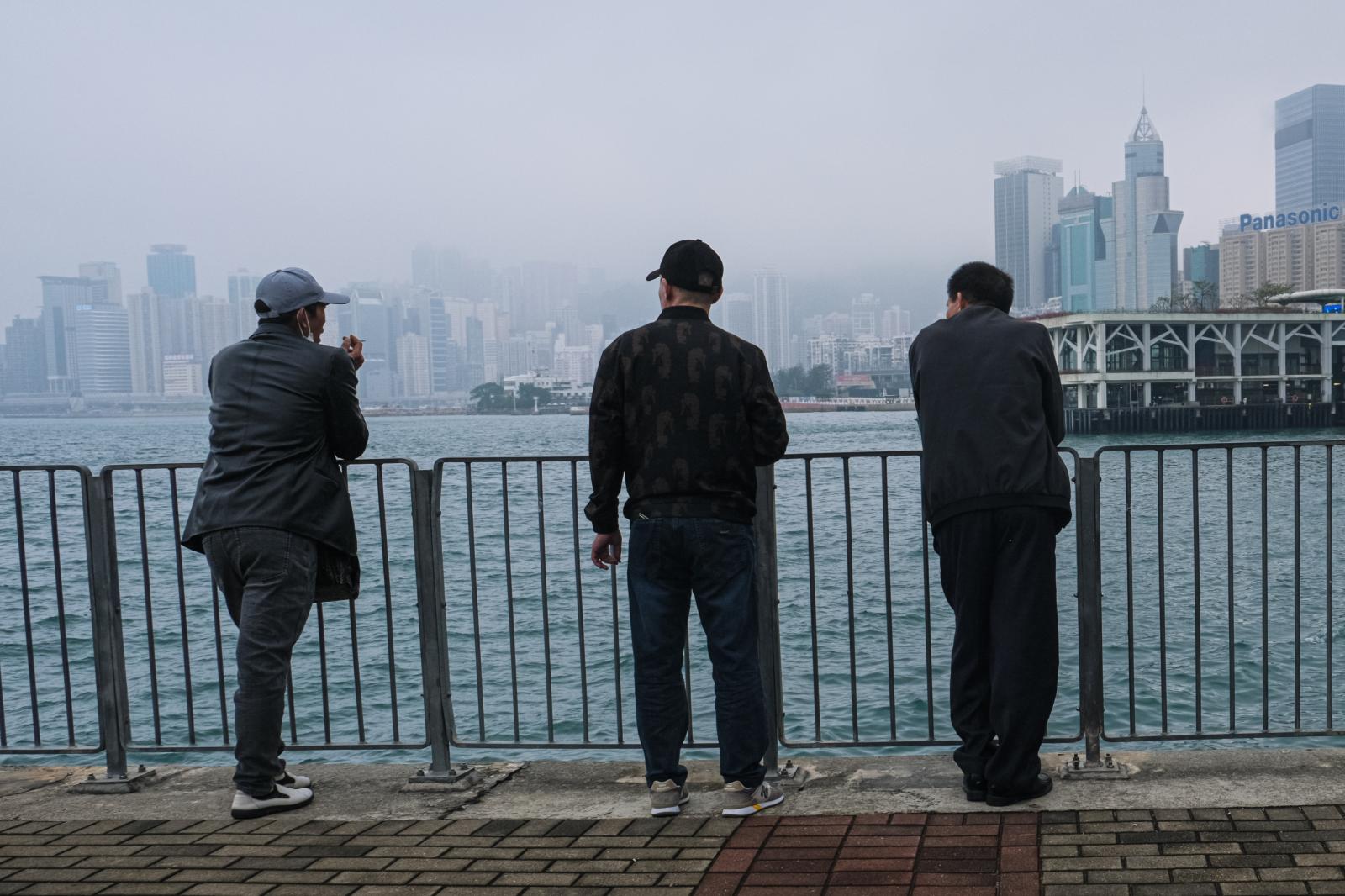 Mainland tourists in Hong Kong
