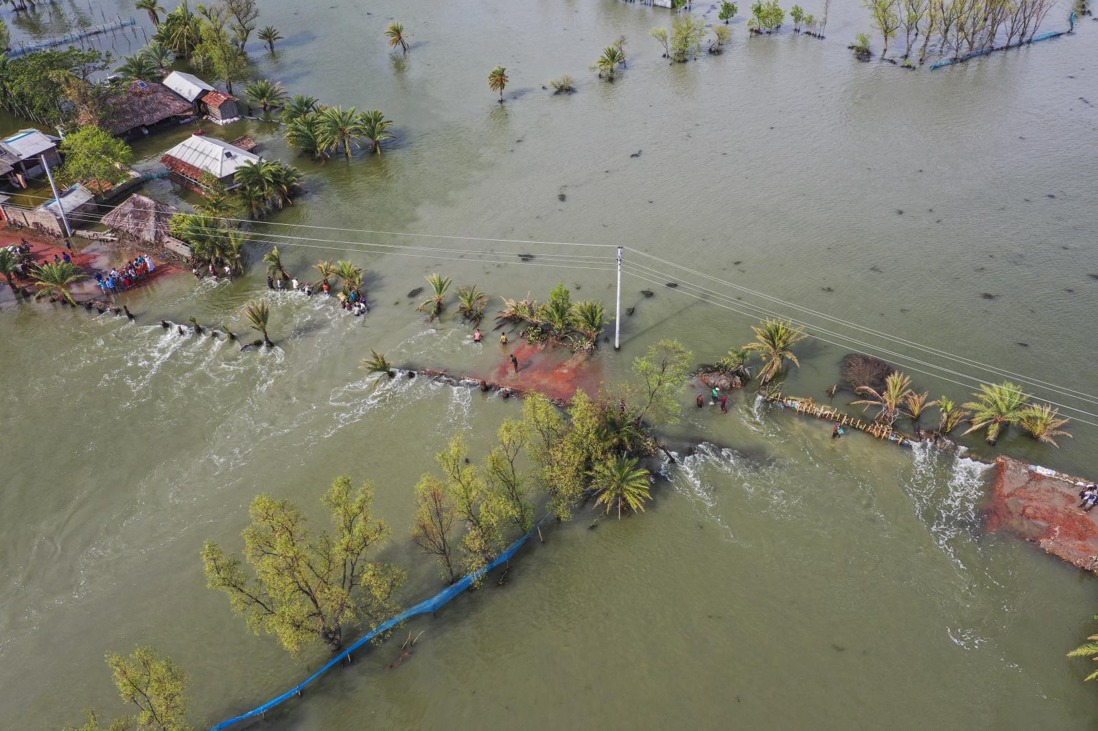 Aftermath of cyclone Amphan in Satkhira