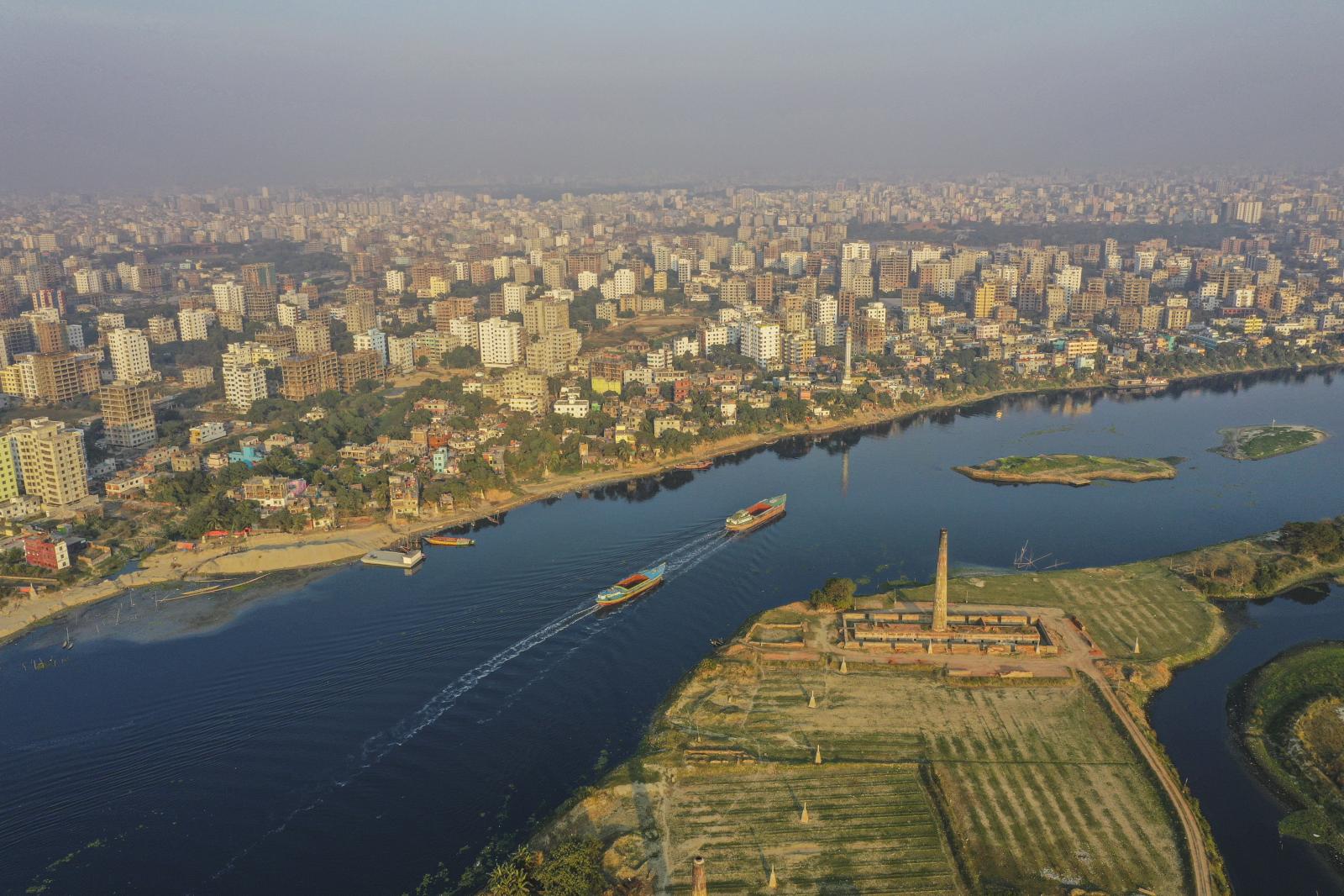 Arial View In Dhaka City.