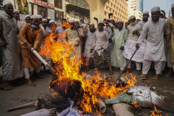Bangladeshi Muslims Protest Against France | Buy this image