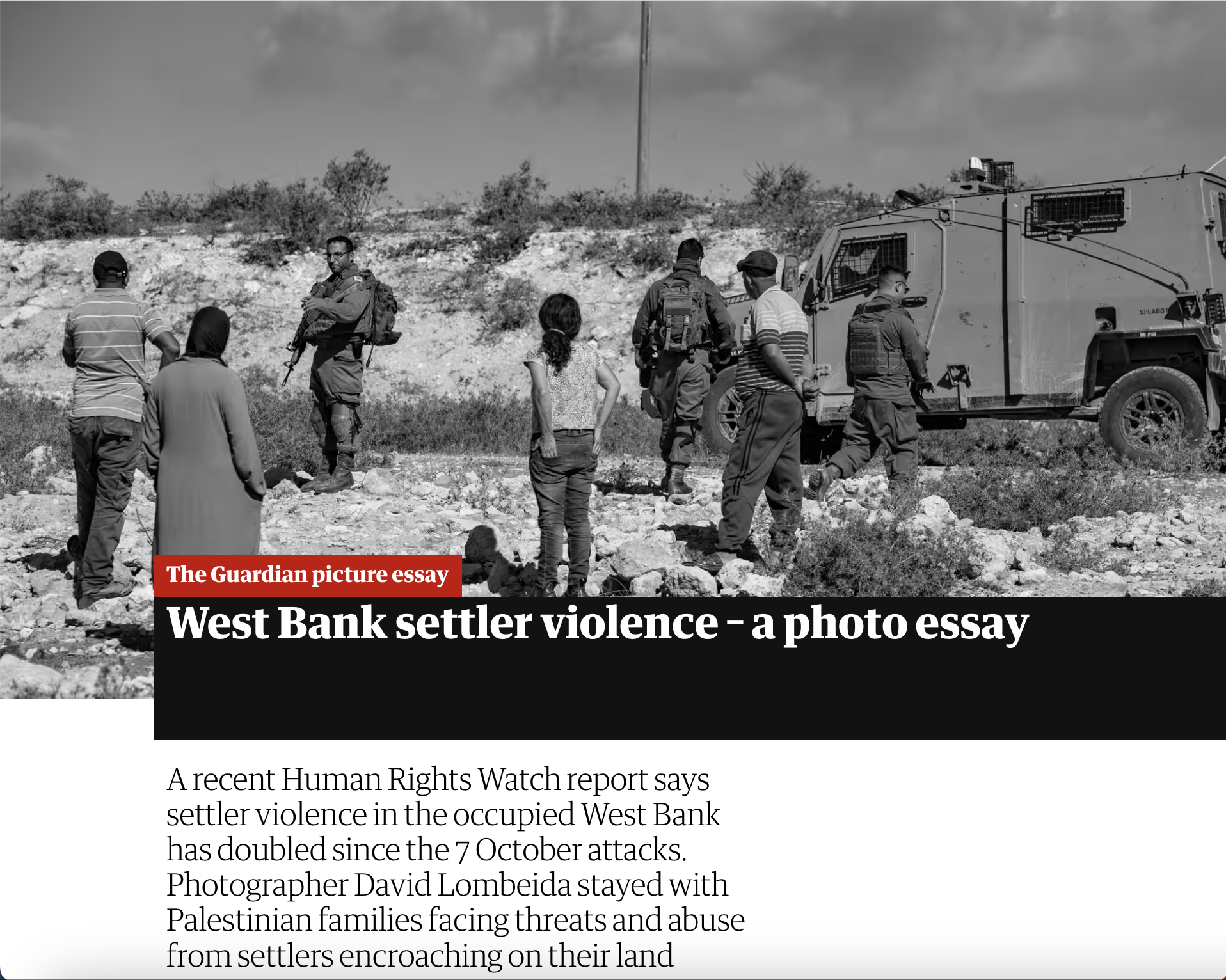 West Bank Settler Violence