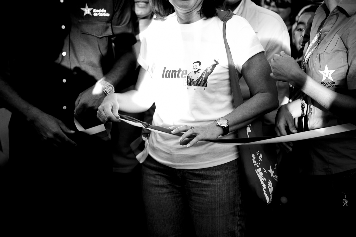  Jacqueline Faria, Chief of the Government of the Federal District, inaugurates a new boulevard in central Caracas, while President Hugo Ch&aacute;vez was missing due to illness, 2 nd July 2011. Days before Ch&aacute;vez announced on national television that he had cancer. 