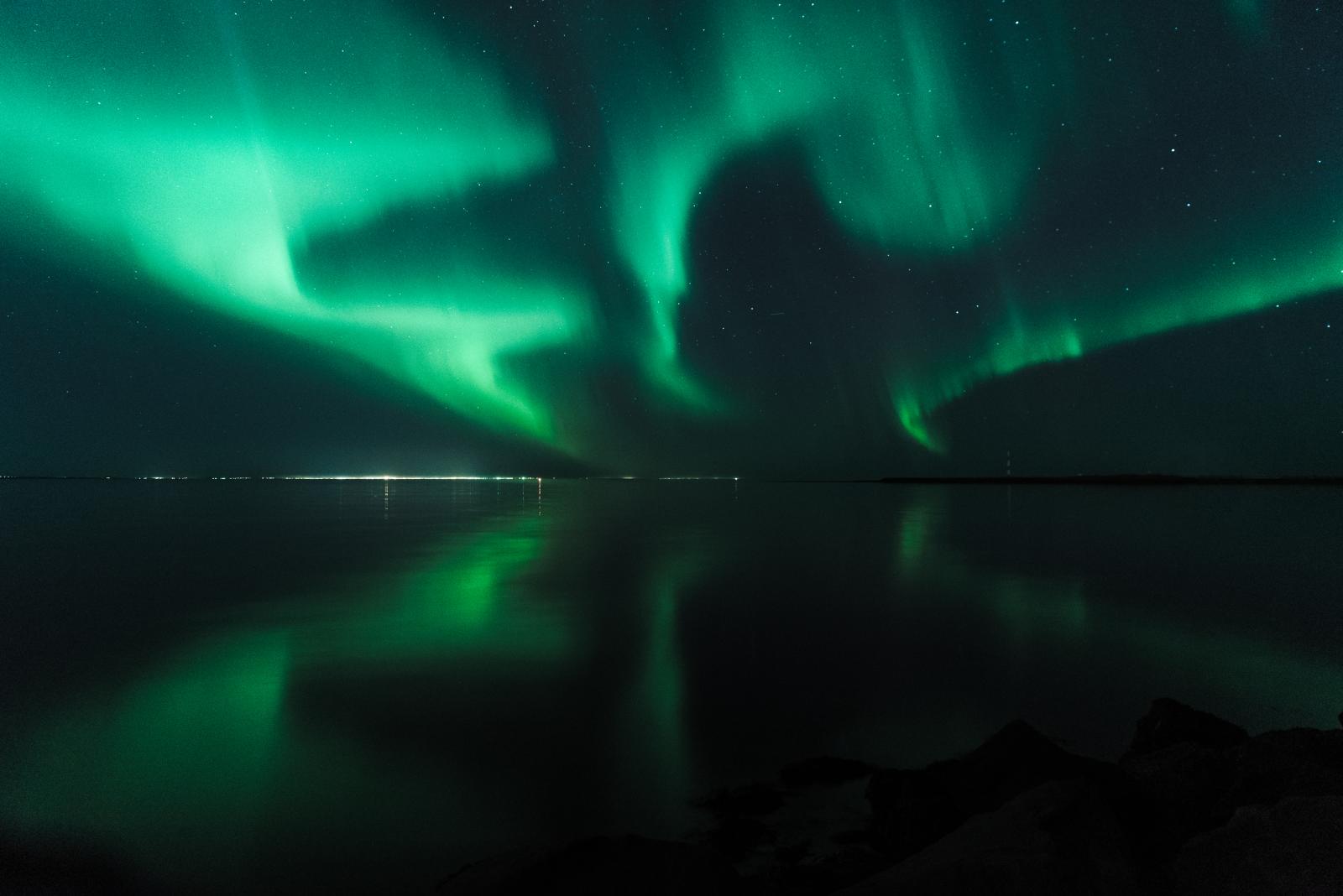 Aurora Borealis over Reykjavik, September 2 2022 | Buy this image
