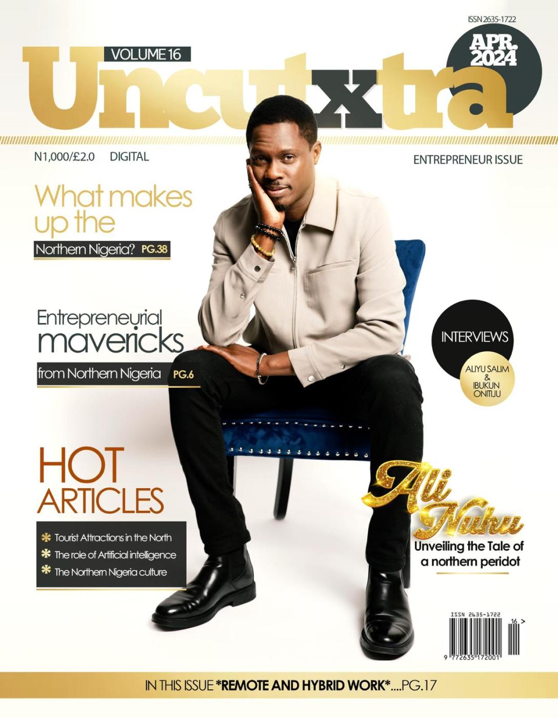 Suzannah Gabriel captures UncutXtra's cover star, Ali Nuhu!