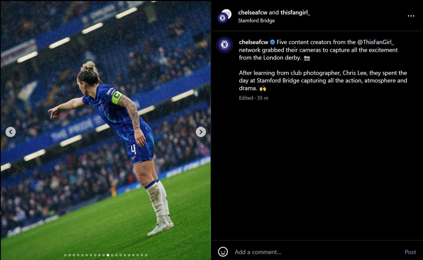 Chelsea Women's FC Spotlights Suzannah Gabriel's Photography | London Sports Photographer