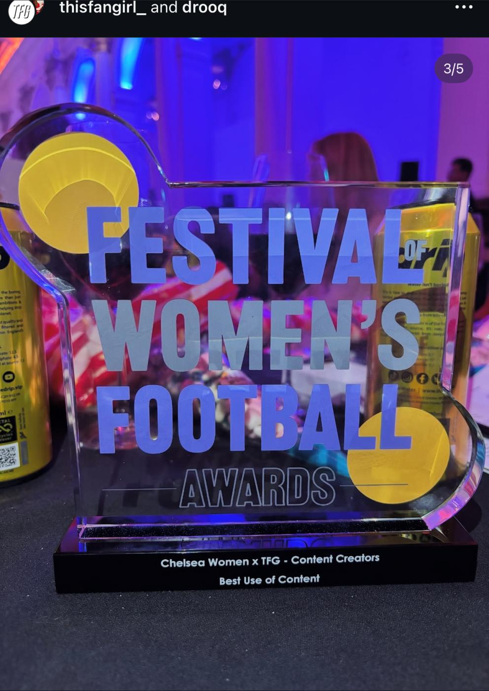 This Fan Girl x Chelsea WFC Wins Festival of Women's Football Awards