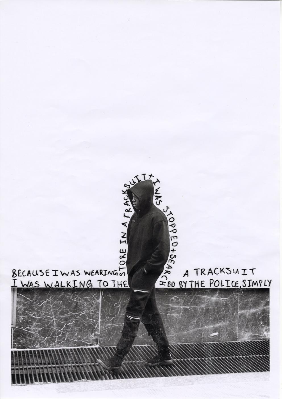 Title: Stopped and Searched Sub...per, hand-embroidery Year: 2021
