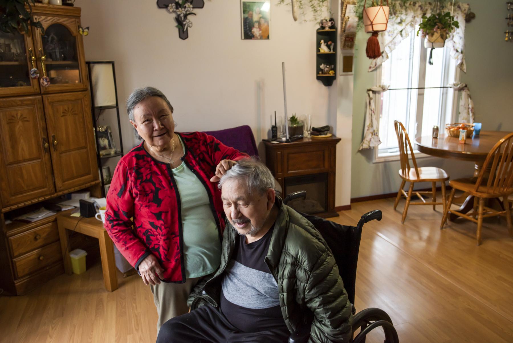 No Place to Grow Old - The Globe and Mail - Peepeelee and Joe Arlooktoo in their Kimmirut home on...