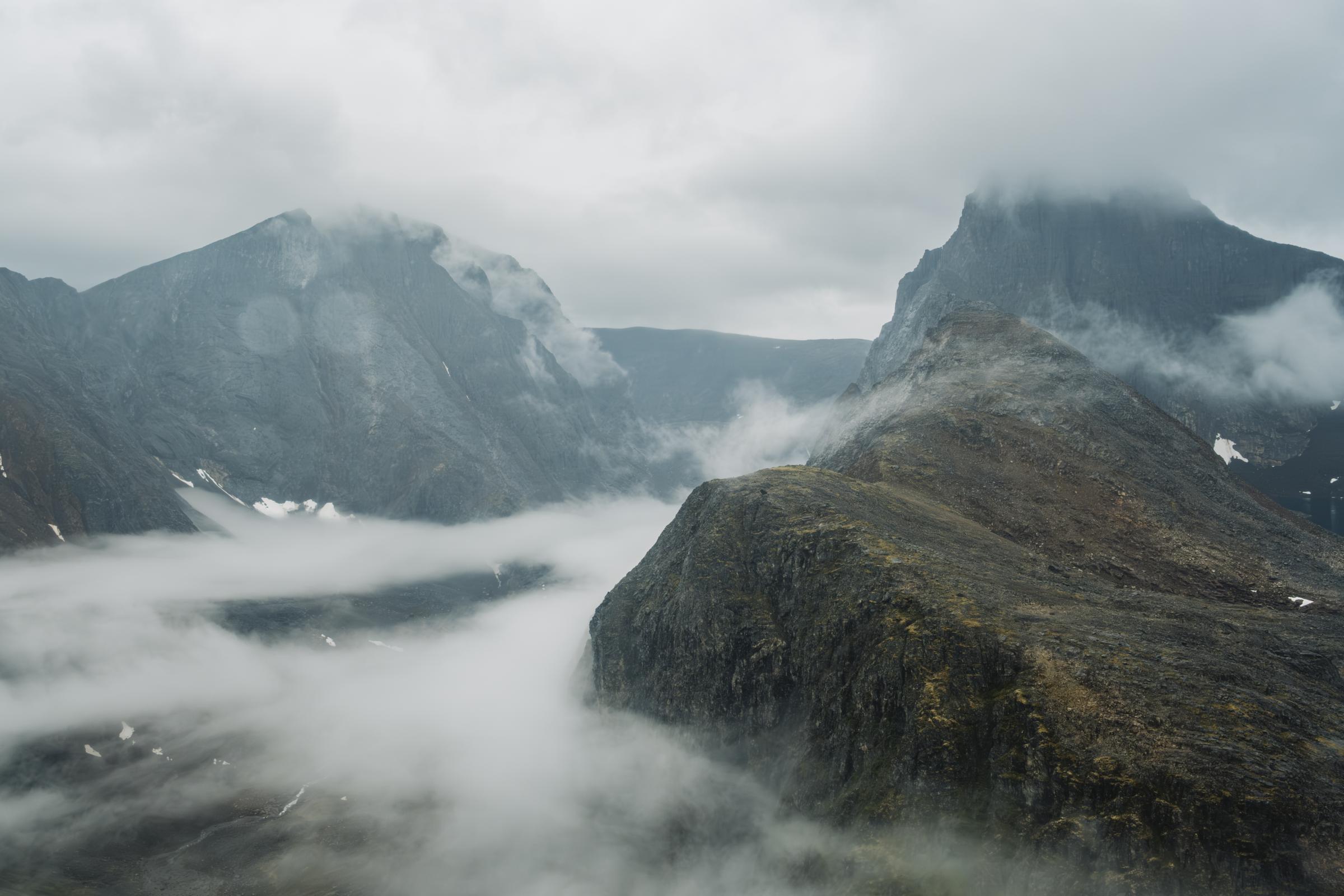 Place of Spirits - The Narwhal - An aerial view of the landscape of Torngat Mountains...
