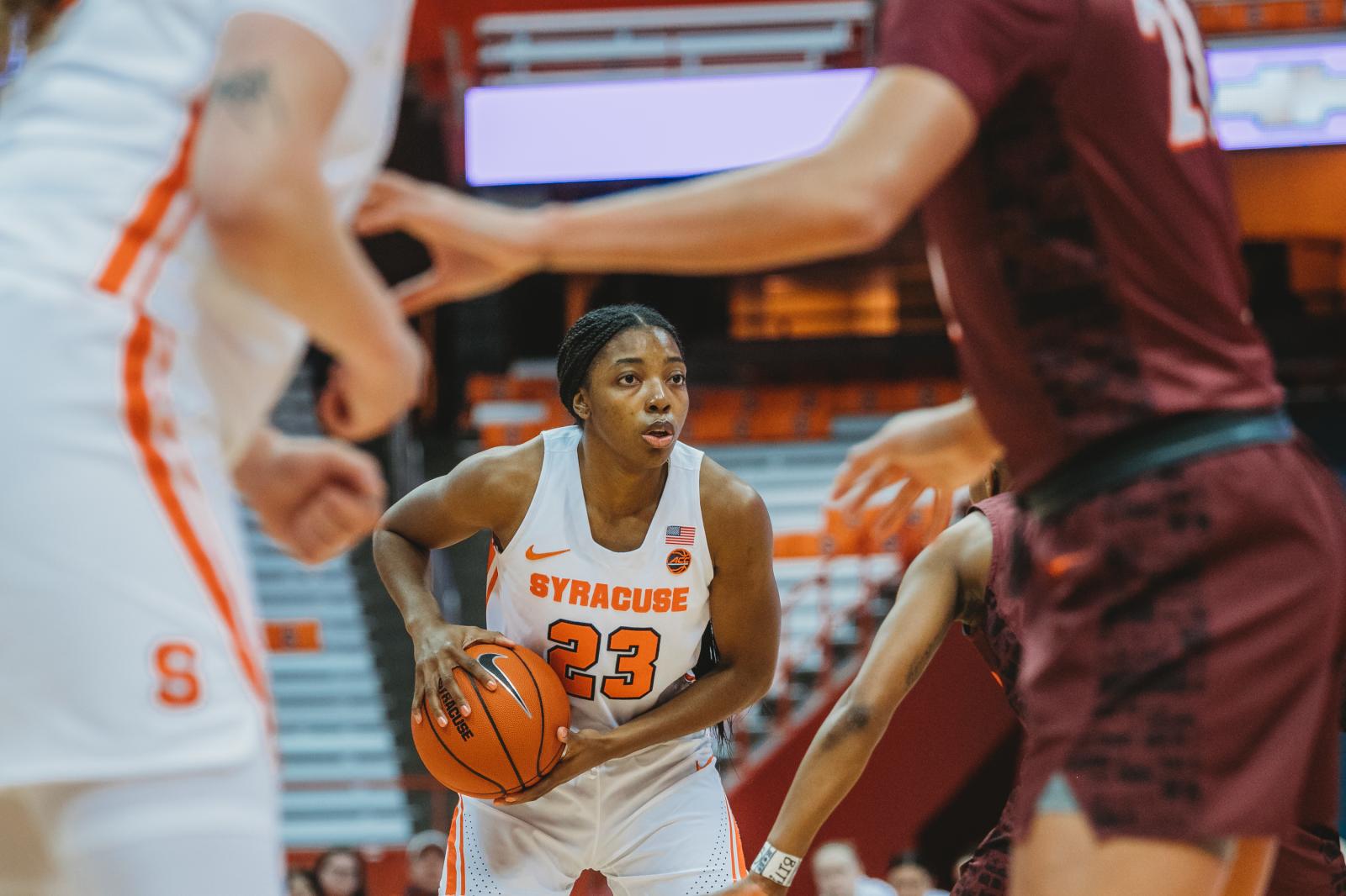 Sports - The Syracuse Women's Basketball team plays Virginia Tech...