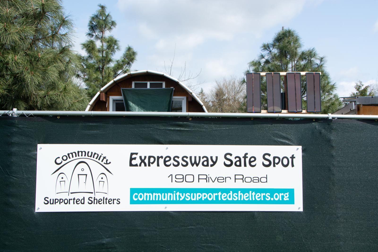 Privacy Fence, Community Supported Shelters Safe Spot Camp, March 2021