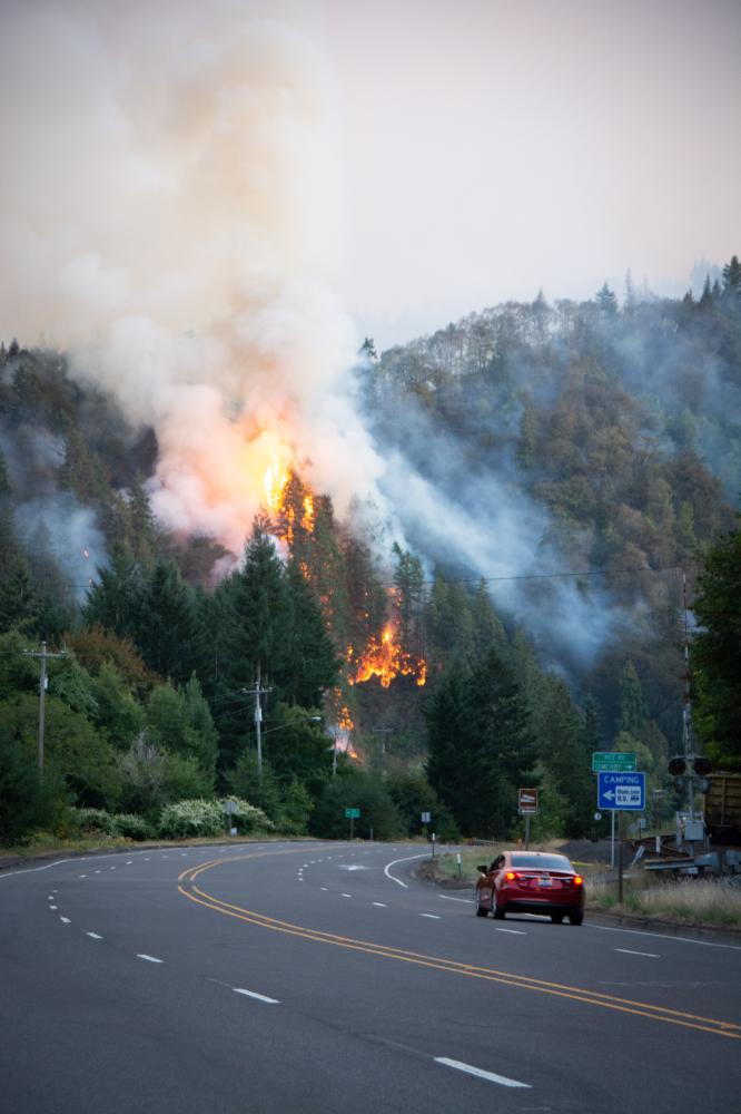 Sweet Creek Fire, August 2020