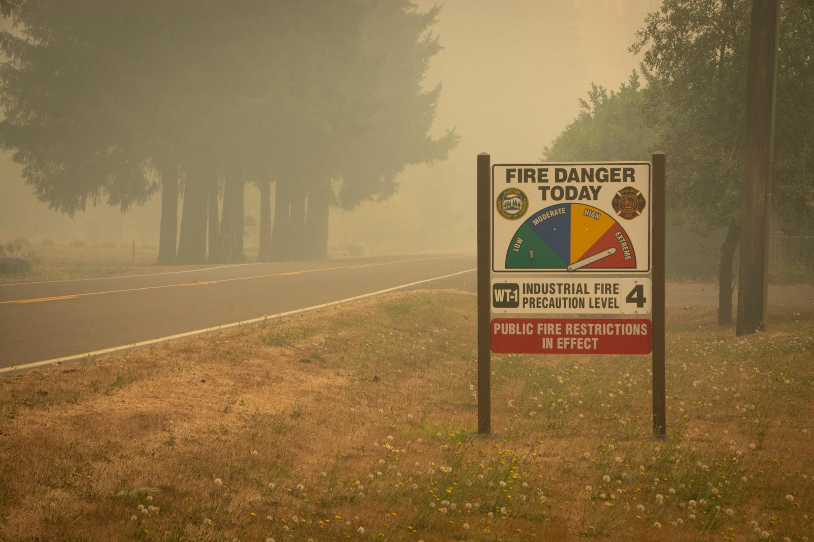 Fire Danger Sign, Oregon Fires of 2020