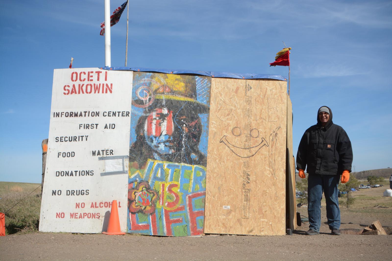 Security at Entrance to Oceti Sakowin Camp, Standing Rock