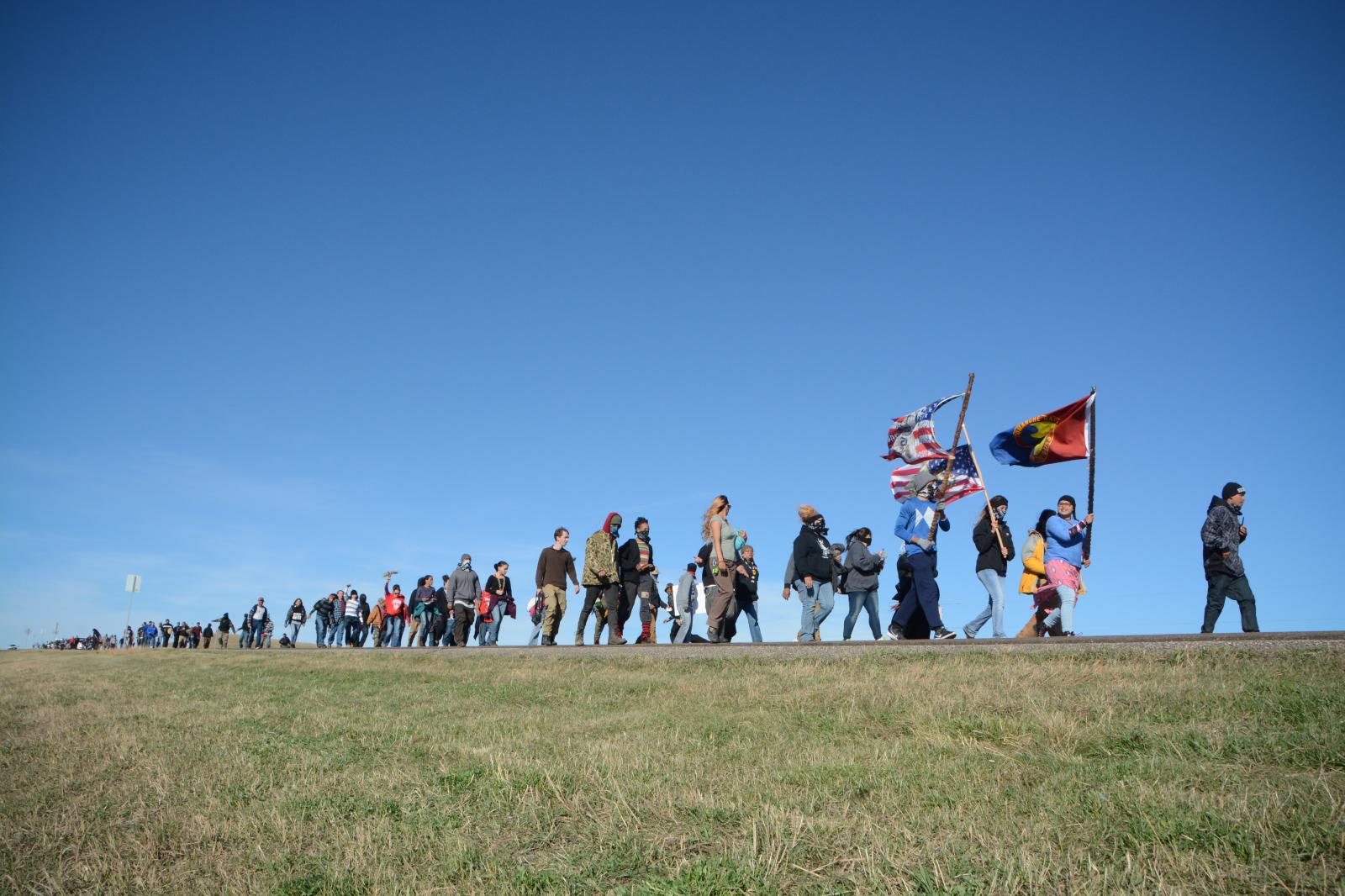 Comanche Nation Processes Into Camp, Standing Rock