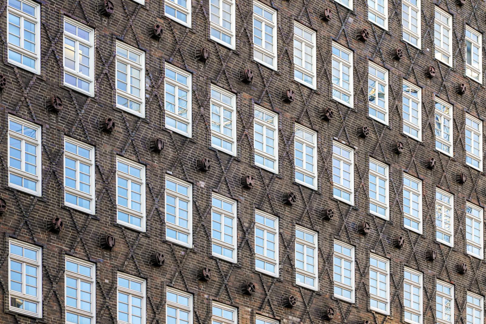 Image from Facades Architecture. <br /> Fascination of the Faces of Buildings -  Hamburg, Germany   # 3697 8/2022 UNESCO World...